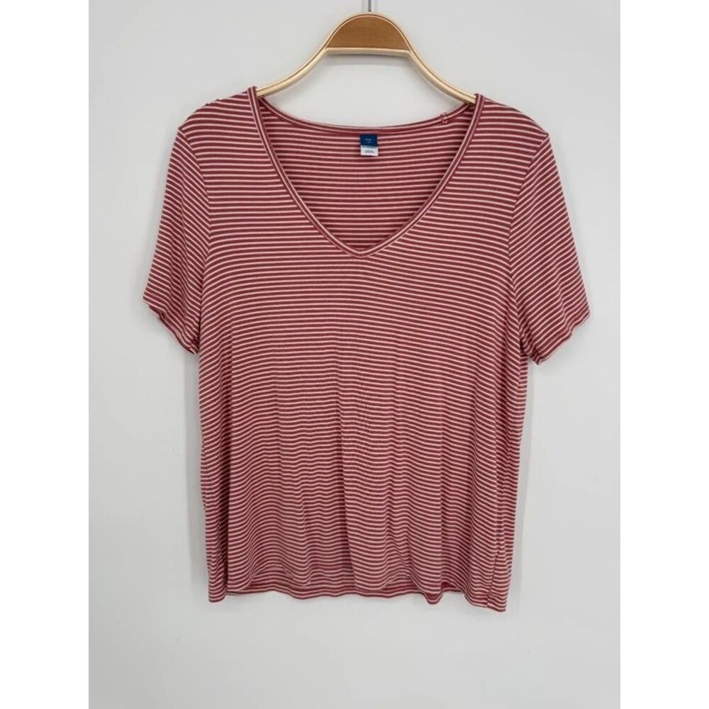 Old Navy Luxe Striped Short Sleeve Tee Size Medium